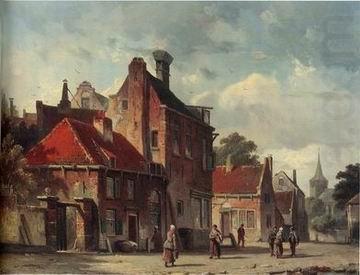 European city landscape, street landsacpe, construction, frontstore, building and architecture. 095, unknow artist